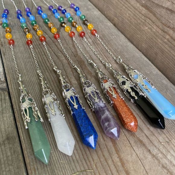 CHAKRA Crystal Pendulums - Picture 1 of 7